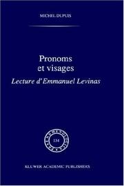 Cover of: Pronoms et visages: lecture d'Emmanuel Lévinas