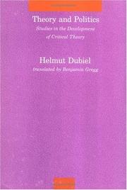 Cover of: Theory and politics by Helmut Dubiel