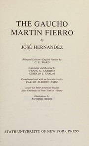 Cover of The gaucho Martín Fierro by josé hernández