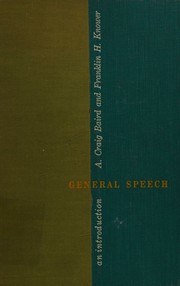 Cover of: General speech: an introduction
