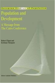 Cover of: Population and Development: A Message from the Cairo Conference (European Studies of Population)