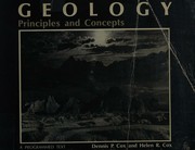 Cover of: Geology principles and concepts by Cox, Dennis P., Cox, Dennis P.
