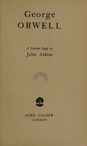 Cover of: George Orwell: a literary study