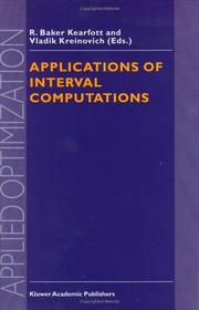 Cover of: Applications of interval computations