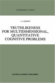 Cover of: Truthlikeness for Multidimensional, Quantitative Cognitive Problems