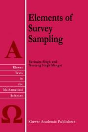 Cover of: Elements of survey sampling