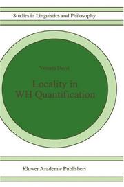 Cover of: Locality in Wh quantification: questions and relative clauses in Hindi