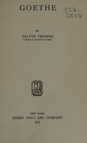 Front cover of Goethe by Albert Schweitzer