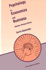 Cover of: Psychology in economics and business: an introduction to economic psychology