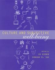 Cover of: Culture and Subjective Well-Being (Well Being and Quality of Life) by 