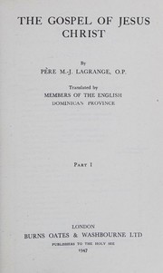Cover of: The Gospel of Jesus Christ
