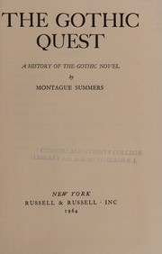 Cover of: The Gothic quest: a history of the Gothic novel.