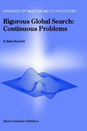 Cover of: Rigorous global search: continuous problems