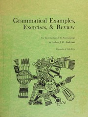 Grammatical examples, exercises, & review cover