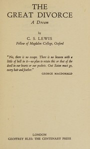 Cover of: THE GREAT DIVORCE.