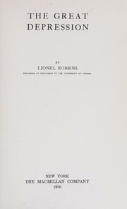 Great Depression cover