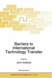 Cover of: Barriers to international technology transfer