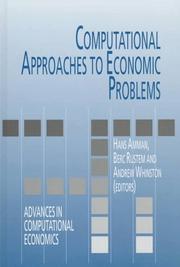 Cover of: Computational approaches to economic problems