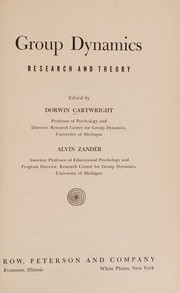 Cover of: Group Dynamics: Research and Theory
