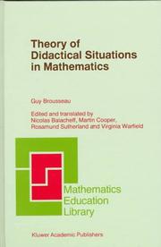 Theory of didactical situations in mathematics by Guy Brousseau