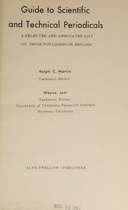 Cover of: Guide to scientific and technical periodicals: a selected and annotated list of those publishing in English
