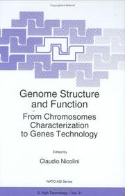 Cover of: Genome Structure and Function: from Chromosomes Characterization to Genes Technology