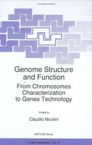 Cover of: Genome structure and function: from chromosomes characterization to genes technology
