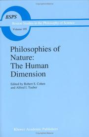 Cover of: Philosophies of nature: the human dimension : in celebration of Erazim Kohák