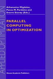 Cover of: Parallel computing in optimization