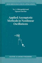 Cover of: Applied asymptotic methods in nonlinear oscillations