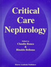 Cover of: Critical care nephrology by edited by Claudio Ronco and Rinaldo Bellomo.