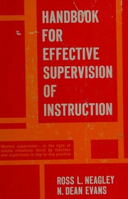 Cover of: Handbook for effective supervision of instruction by Ross Linn Neagley, Ross Linn Neagley