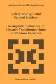 Cover of: Asymptotic behaviour of linearly transformed sums of random variables