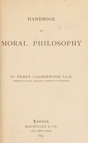 Cover of: Handbook of moral philosophy