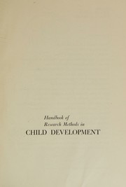 Cover of: Handbook of research methods in child development