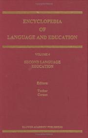 Cover of: Second language education by edited by G. Richard Tucker and David Corson.