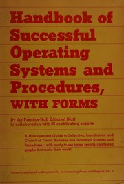 Cover of Handbook of successful operating systems and procedures by Prentice-Hall, inc.