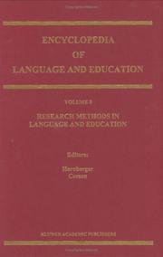 Cover of: Research methods in language and education by Caroline Clapham, David Corson