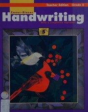 Cover of: Handwriting with a Simplified Alphabet  5  Teacher's Edition by Photos, Photos