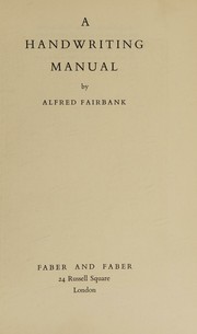 Cover of: A Handwriting Manual