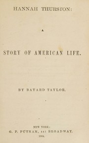 Cover of: Hannah Thurston: a story of American life