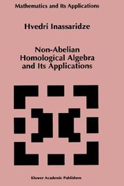 Cover of: Non-Abelian homological algebra and its applications