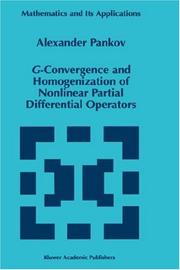 G-convergence and homogenization of nonlinear partial differential operators by A. A. Pankov