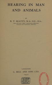 Cover of: Hearing in Man and Animals by Beatty R, Beatty R