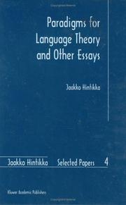 Cover of: Paradigms for language theory and other essays