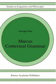 Cover of: Marcus contextual grammars by Gheorghe Păun