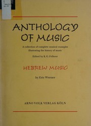Cover of: Hebrew Music: Anthology of Music-A collection of complete musical examples illustrating the history of music