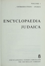 Cover of: Encyclopaedia Judaica: Vol. 1 : Introduction, index