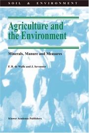 Cover of: Agriculture and the environment by Foppe B. DeWalle