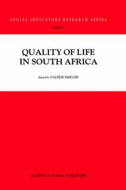 Cover of: Quality of life in South Africa
